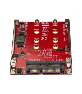 Adaptador m.2 a sata startech para bahia 2.5 pulgadas rojo