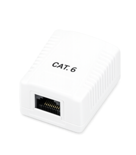 Roseta de superficie phasak cat 6 utp caja 1 puerto hembra rj45