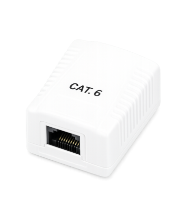 Roseta de superficie phasak cat 6 utp caja 1 puerto hembra rj45
