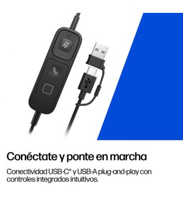 Auriculares hp poly mission 825 negro