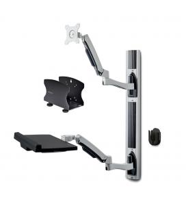 Soporte pared startech vesa hasta 27 pulgadas 100x100mm max 10kg + soportes cpu y teclado y raton