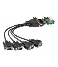 Tarjeta adaptadora startech pci express 4x rs232