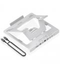 Soporte de sobremesa - docking usb tipo-c aisens asuc-7p045-gr/ 1xusb/ 1xusb tipo-c/ 1xhdmi/ 1xrj45/ 1xlector de tarjetas/
