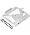 Soporte de sobremesa - docking usb tipo-c aisens asuc-7p046-gr/ 2xusb/ 1xusb tipo-c/ 2xhdmi/ 1xrj45/ 1xusb tipo-c pd/ gris