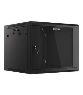 Armario rack phoenix 9u 600x600x501 auto - ensamblado 19'' hasta 60 kg negro