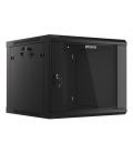 Armario rack phoenix 9u 600x600x501 auto - ensamblado 19'' hasta 60 kg negro