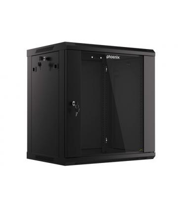 Armario rack phoenix 12u 600x450x640 auto - ensamblado 19'' hasta 60 kg negro