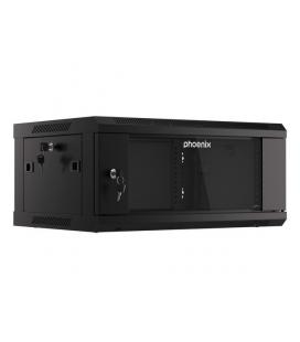 Armario rack phoenix 4u 600x450x279 auto - ensamblado 19'' hasta 60 kg negro