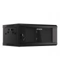 Armario rack phoenix 4u 600x450x279 auto - ensamblado 19'' hasta 60 kg negro