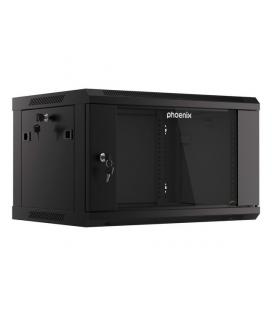 Armario rack phoenix 6u 600x450x368 auto - ensamblado 19'' hasta 60 kg negro