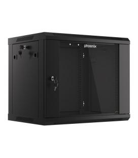 Armario rack phoenix 9u 600x450x501 auto - ensamblado 19'' hasta 60 kg negro