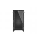 Armario rack phoenix 22u 600x800 de pie servidor 19'' hasta 1000 kg negro