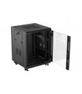 Armario rack phoenix 15u 600x600 de pie servidor 19'' hasta 1000 kg negro