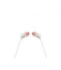 Auriculares intrauditivos jbl tune 110/ con micrófono/ jack 3.5/ blancos