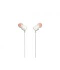Auriculares intrauditivos jbl tune 110/ con micrófono/ jack 3.5/ blancos