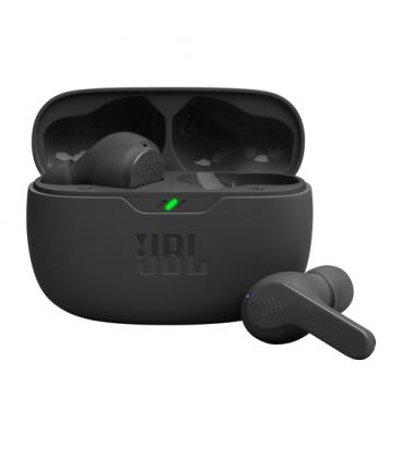 Auriculares bluetooth jbl vibe beam con estuche de carga/ autonomía 8h/ negra