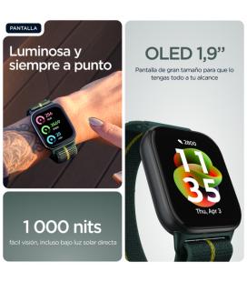 Motorola moto watch fit 4,83 cm (1.9") OLED 44.5 mm Digital Pantalla táctil Verde, Gris GPS (satélite)