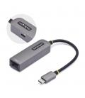 Adaptador usb tipo c a ethernet startech macho - hembra - gris