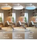3nod - ventilador de techo concept ray luz led regulable motor dc 6 velocidades