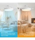 3nod - ventilador de techo concept ray luz led regulable motor dc 6 velocidades
