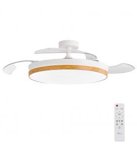 Concept nature ventilador de techo con luz aspas retractiles estilo madera