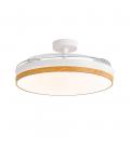 Concept nature ventilador de techo con luz aspas retractiles estilo madera