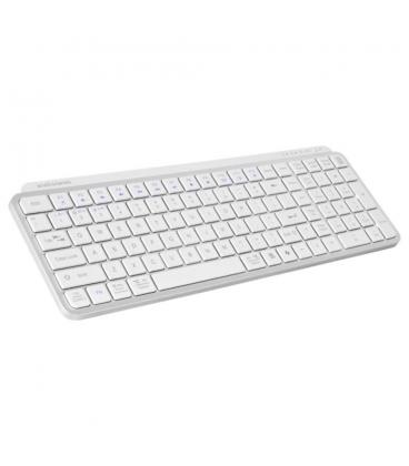 Teclado mars gaming mksilenkeyswfr inalambrico blanco frances