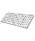Teclado mars gaming mksilenkeyswfr inalambrico blanco frances