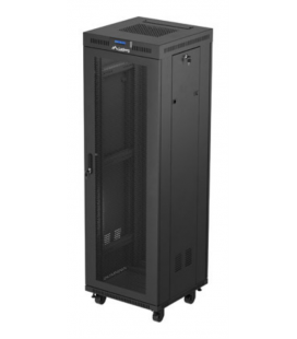 ARMARIO LANBERG RACK 19" 37U 600X600 FLAT PACK PUERTA PERFORADA CON LCD