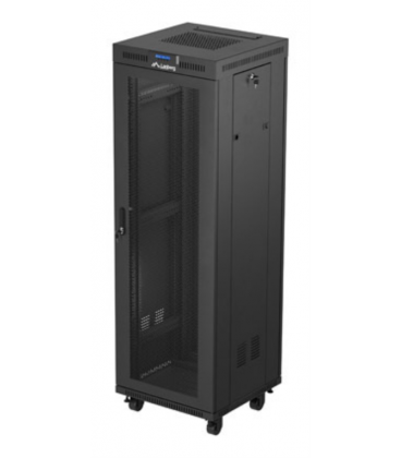 ARMARIO LANBERG RACK 19" 37U 600X600 FLAT PACK PUERTA PERFORADA CON LCD