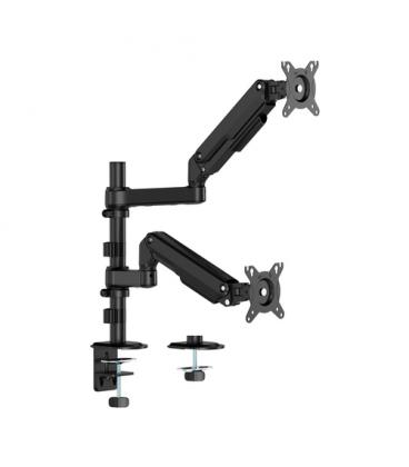 Soporte de mesa con contrapeso para 2 monitores aisens dt32tsr-453/ giratorio/ inclinable/ hasta 9kg
