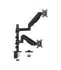 Soporte de mesa con contrapeso para 2 monitores aisens dt32tsr-453/ giratorio/ inclinable/ hasta 9kg