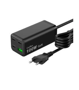 CoolBox ESTACION CARGA USB 100W GAN C+C+C+A SOBREMESA