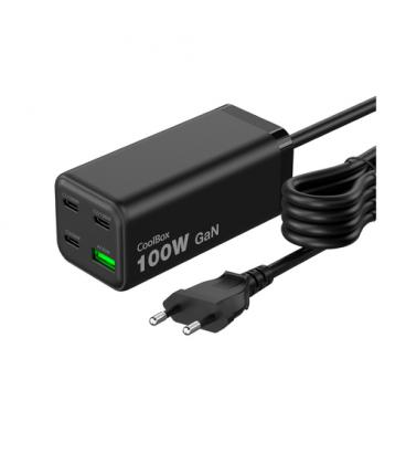 CoolBox ESTACION CARGA USB 100W GAN C+C+C+A SOBREMESA