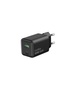 CoolBox CARGADOR GAN 35W USB-A/USB-C PARED NEGRO