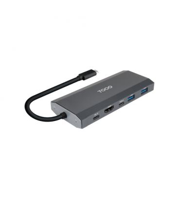 Docking usb tipo-c tooq tqe-2241g/ ranura ssd m.2/ 1xhdmi/ 2xusb/ 1xusb tipo-c/ 1xlector tarjetas/ 1xusb tipo-c pd