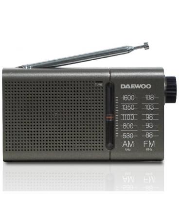 Radio portátil daewoo dw1035/ a pilas/ gris oscuro