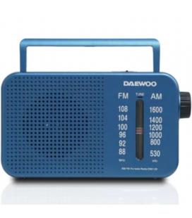 Radio portátil daewoo dw1120/ con cable/ a pilas/ azul