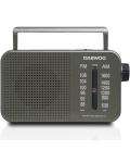 Radio portátil daewoo dw1121/con cable/ a pilas/ gris