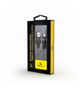 Gembird cable usb t c trenzado de algodón 2m