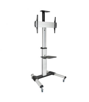 TooQ FS1870M-B soporte para pantalla de señalización 94 cm (37") Negro, Plata