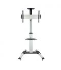TooQ FS1870M-B soporte para pantalla de señalización 94 cm (37") Negro, Plata