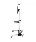 TooQ FS1870M-B soporte para pantalla de señalización 94 cm (37") Negro, Plata
