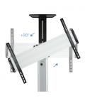 TooQ FS1870M-B soporte para pantalla de señalización 94 cm (37") Negro, Plata