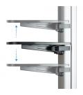 TooQ FS1870M-B soporte para pantalla de señalización 94 cm (37") Negro, Plata