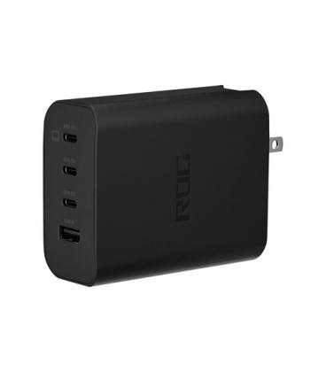 ASUS ROG Cargador GaN USB-C 140W 3 Puertos Carga Rápida PPS Quick Charge Negro