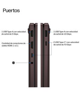 Portátil hp omnibook x flip 2 en 1 ia 14 - kc0004nsx ryzen ai 7 - 450 - 32gb - ssd 1tb - 14 pulgadas - w11h
