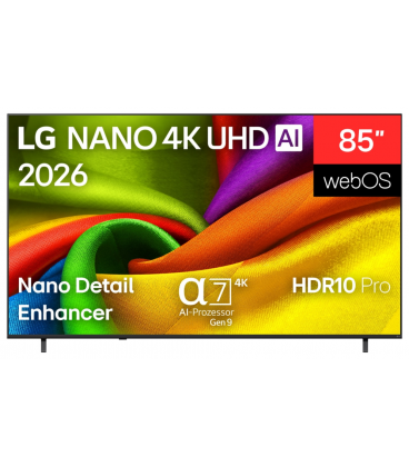 TV LG NANO 4K UHD AI 85NU8E0B3LA 85" 4K UHD 60HZ SMART TV WebOS HDR10