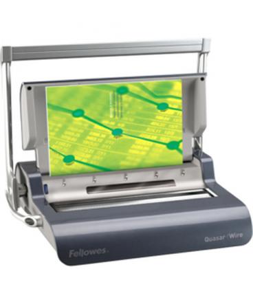 Encuadernadora de canutillo fellowes quasar wire/ plata