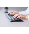 CHERRY KW 9100 SLIM teclado Universal RF Wireless + Bluetooth QWERTY Español Negro